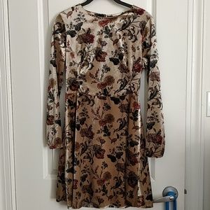 Gold floral zara dress